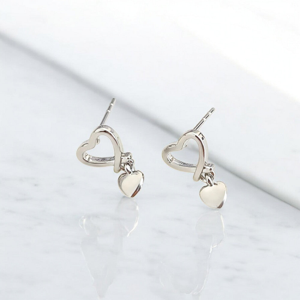 Eternal Love Heart Studs
