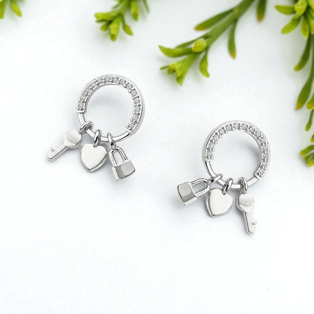 Heartlock Pavé Hoops