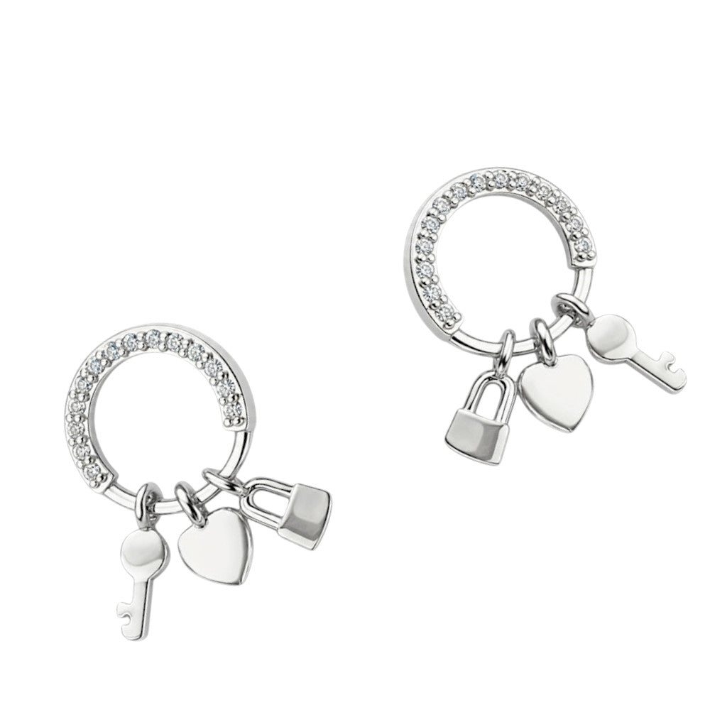 Heartlock Pavé Hoops